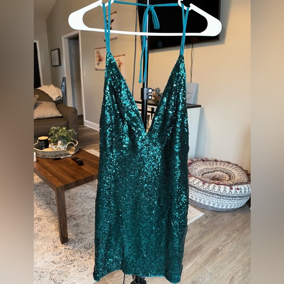 hello molly glitter gypsy dress HELLO MOLLY Glitter Gypsy Dress Teal